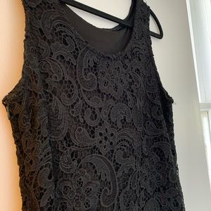 Black lace cocktail dress
